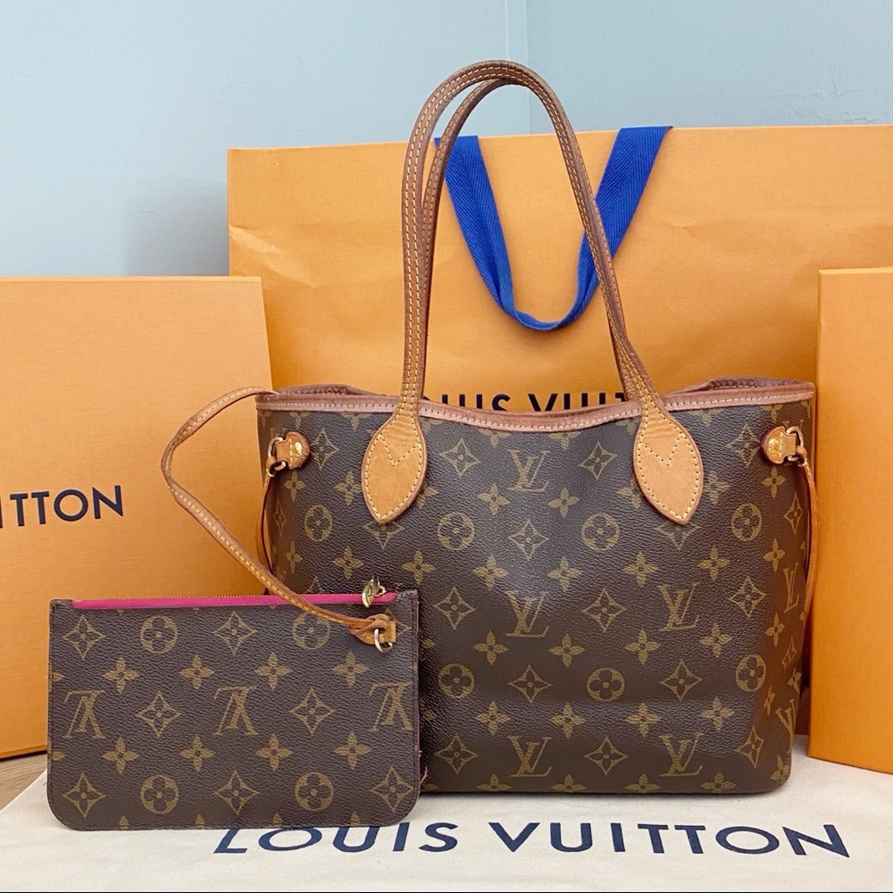 ✨NEVERFULL W/ POUCH✨ Auth PM Louis Vuitton Bag! - Picture 2 of 14